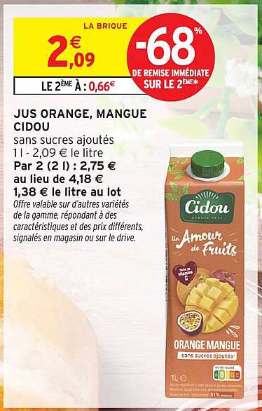JUS ORANGE, MANGUE CIDOU