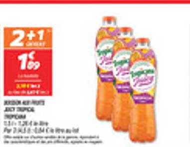 Jus tropical Tropicana 1L 2+1 gratuit