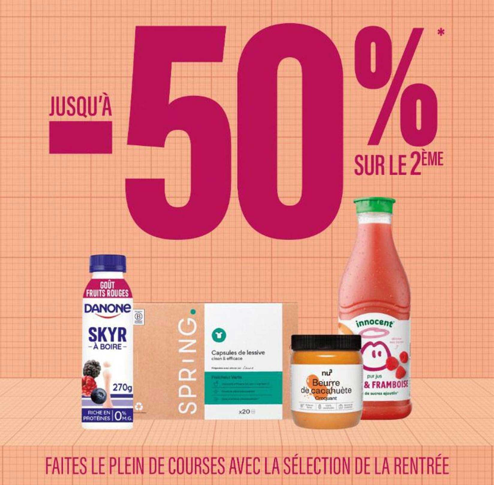 Jusqu'à -50% sur le 2ème