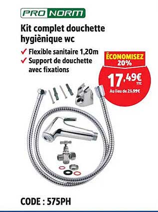 Kit complet douchette hygiénique wc