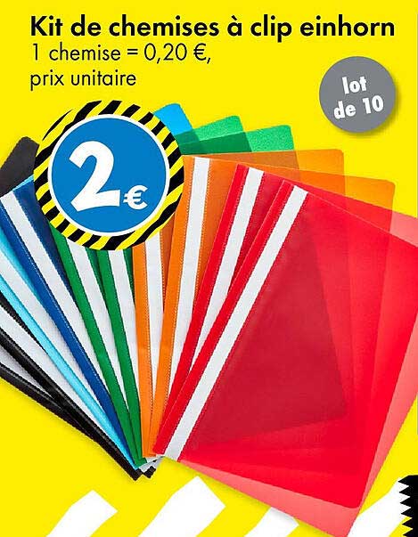 Kit de chemises à clip einhorn