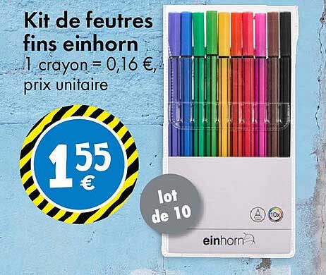 Kit de feutres fins einhorn