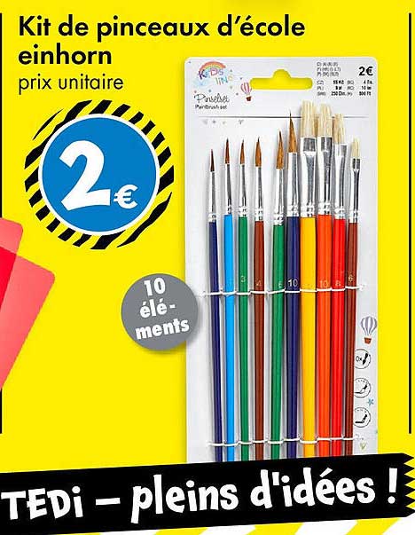 Kit de pinceaux d’école einhorn
