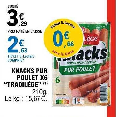 KNACKS PUR POULET X6 "TRADILÈGE"