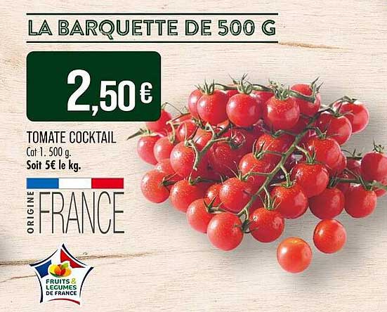 LA BARQUETTE DE 500 G