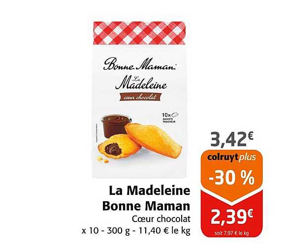 La Madeleines Bonne Maman Cœur chocolat