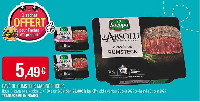 L'Absolu 2 pavés de rumsteck