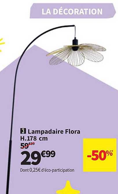 Lampadaire Flora H.178 cm