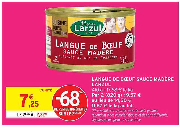 LANGUE DE BŒUF SAUCE MADÈRE LARZUL