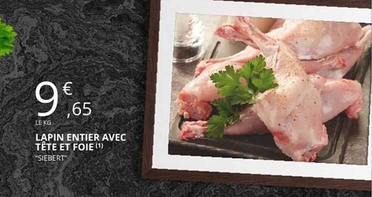 LAPIN ENTIERS AVEC TÊTE ET FOIE