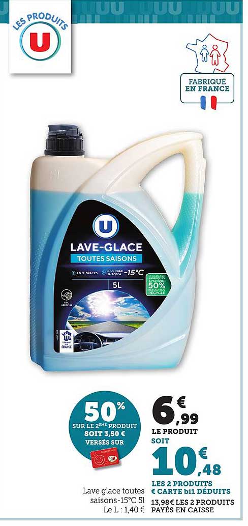 Lave glace toutes saisons -15°C 5L