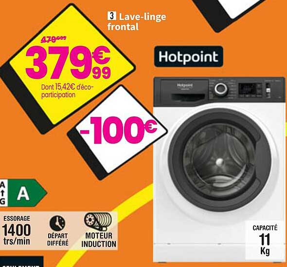 Lave-linge frontal Hotpoint