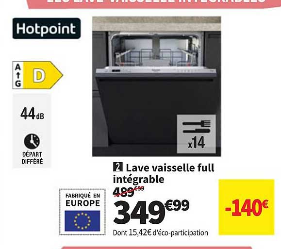 Lave vaisselle full intégrable