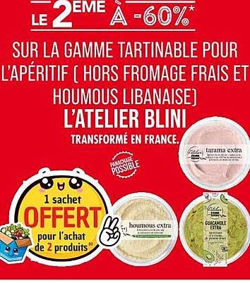LE 2 ÉME À -60* SUR LA GAMME TARTINABLE POUR L’APÉRITIF
