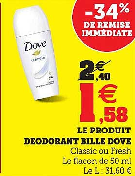 LE PRODUIT DEODORANT BILLE DOVE