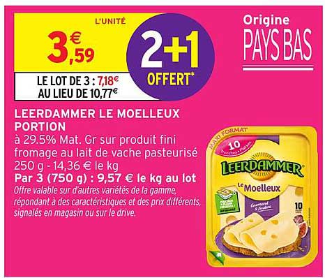 LEERDAMMER LE MOELLEUX PORTION