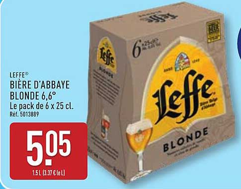 LEFFE® BIÈRE D'ABBAYE BLONDE 6,6°