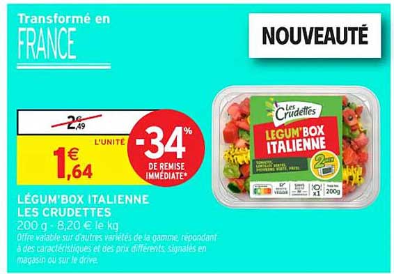 LÉGUM'BOX ITALIENNE LES CRUDITTES