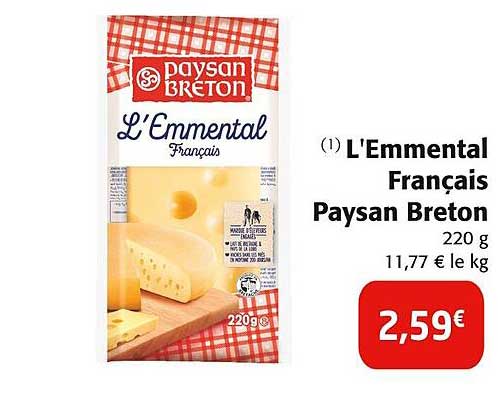 L'Emmental Français Paysan Breton 220 g