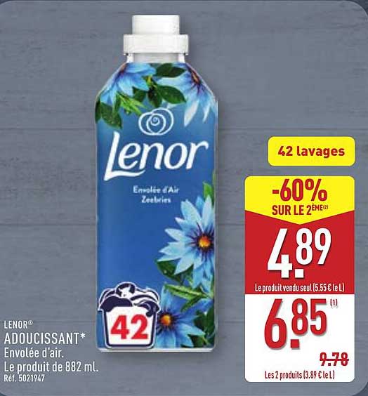 LENOR® ASSOUPLISSANT* Envolée d'air.