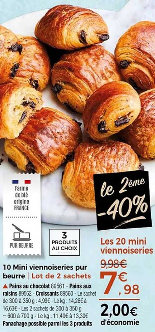 Les 20 mini viennoiseries