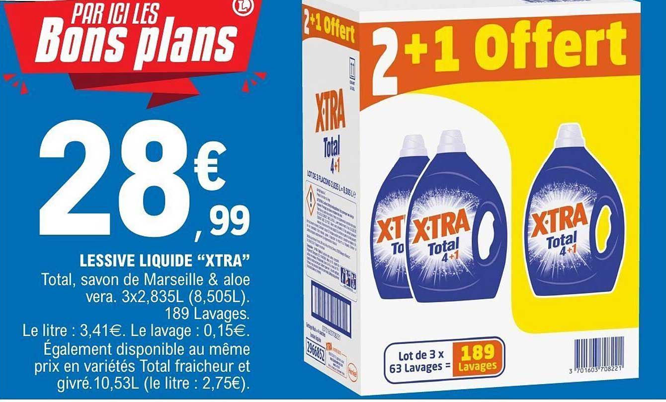 LESSIVE LIQUIDE "XTRA" 2+1 Offert