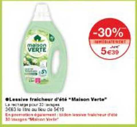 Lessive traîcheur d'été "Maison Verte"