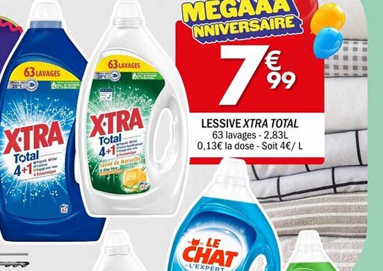 LESSIVE XTRA TOTAL 4+1