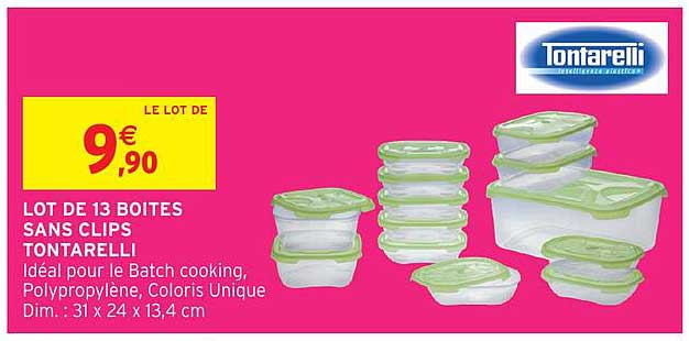 LOT DE 13 BOITES SANS CLIPS TONTARELLI