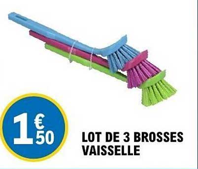 LOT DE 3 BROSSES VAISSELLE