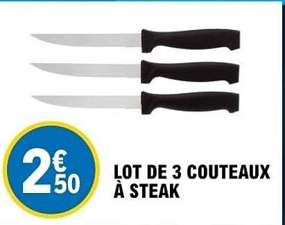 LOT DE 3 COUTEAUX À STEAK
