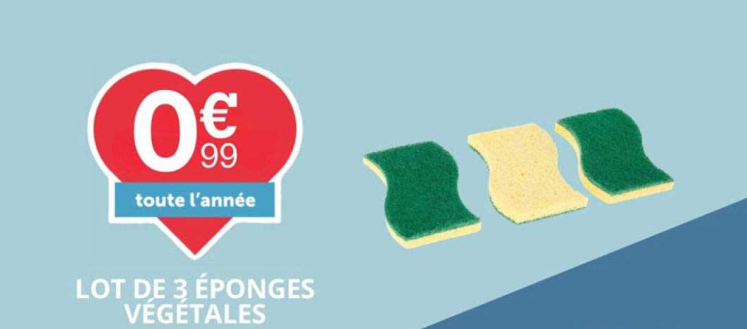 LOT DE 3 ÉPONGES VÉGÉTALES
