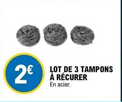 LOT DE 3 TAMPONS À RÉCURER