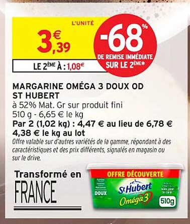 MARGARINE OMÉGA 3 DOUX OD ST HUBERT