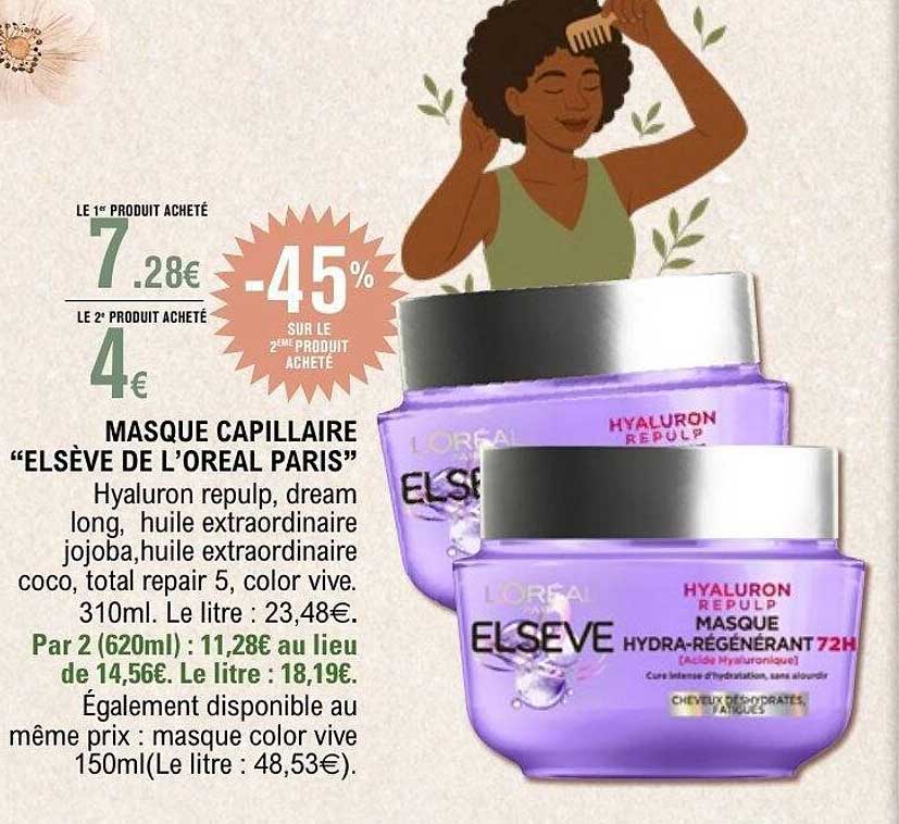 MASQUE CAPILLAIRE “ELSEVE DE L’OREAL PARIS”