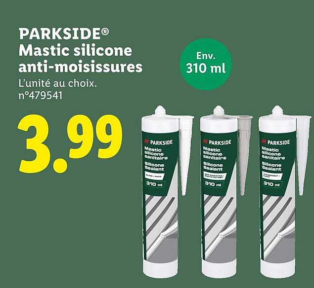 Mastic silicone anti-moissures PARSKIDE - 310 ml