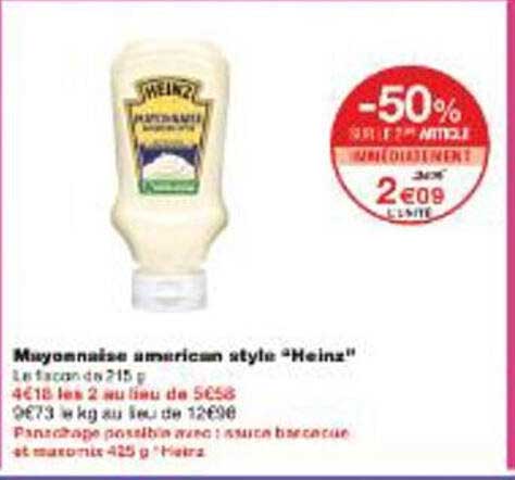Mayonnaise américain style 'Heinz'