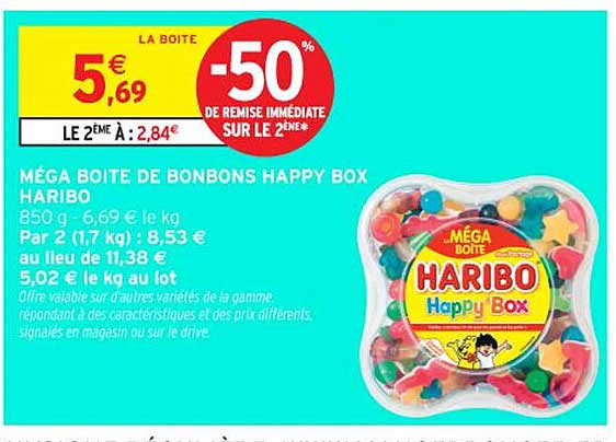 MÉGA BOITE DE BONBONS HAPPY BOX HARIBO