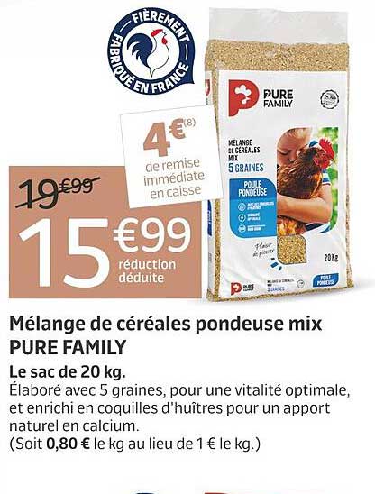 Mélange de céréales pondeuse mix PURE FAMILY