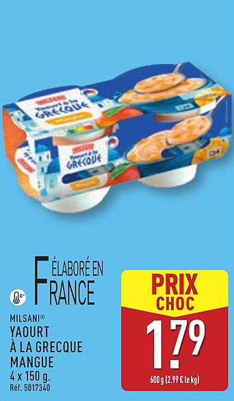 MILSANi® Yaourt à la Grecque Mangue 4 x 150 g
