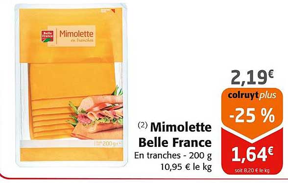 Mimolette Belle France En tranches - 200 g