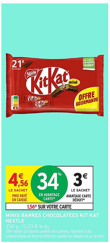 MINIS BARRES CHOCOLATÉES KIT KAT NESTLÉ