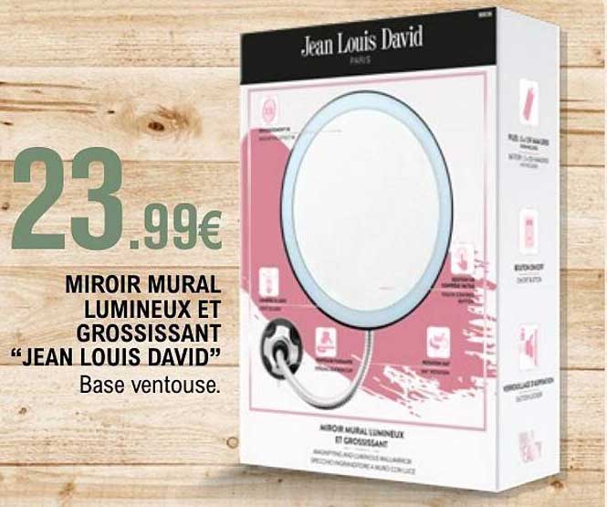 MIROIR MURAL LUMINEUX ET GROSSISSANT "JEAN LOUIS DAVID"