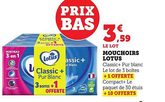 MOUCHOIRS LOTUS