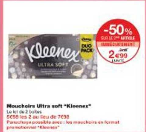 Mouchoirs Ultra soft "Kleenex"