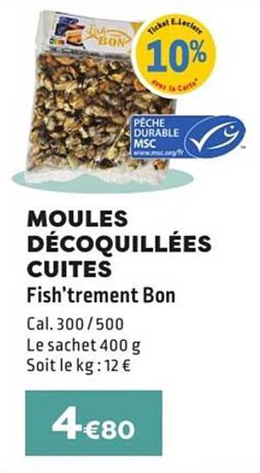 MOULLES DÉCOQUILLÉES CUITES