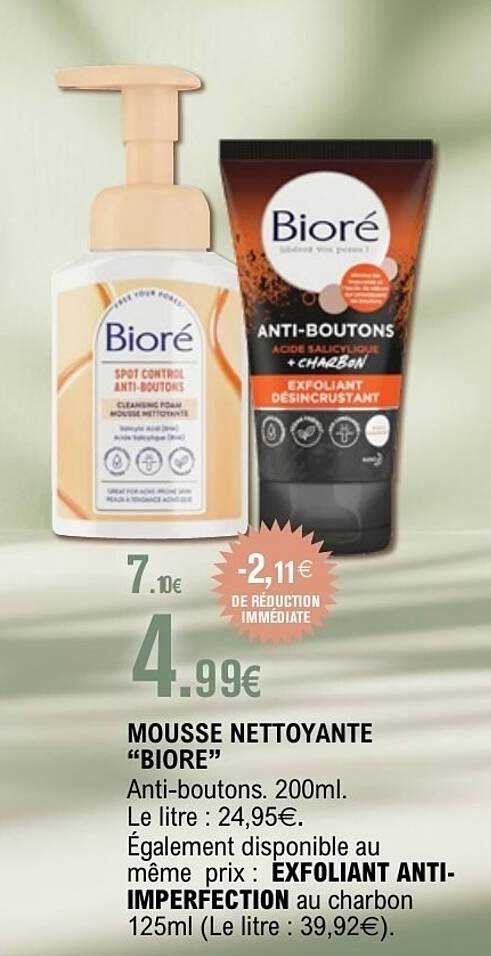 MOUSSE NETTOYANTE "BIORE"