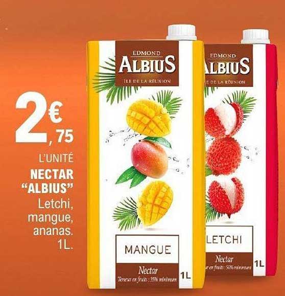 NECTAR "ALBIUS" Letchi, mangue, ananas 1L