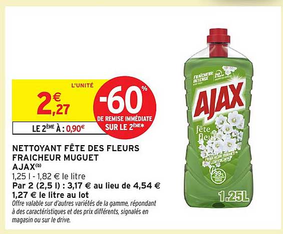 NETTOYANT FÊTE DES FLEURS FRAICHEUR MUGUET AJAX