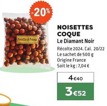 NOISETTES COQUE Le Diamant Noir